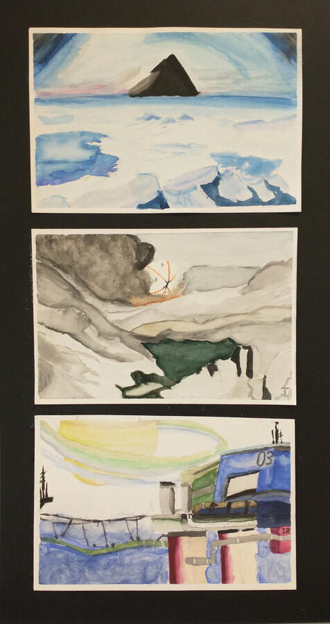 From Destiny 2, watercolor, made for painting class in HS