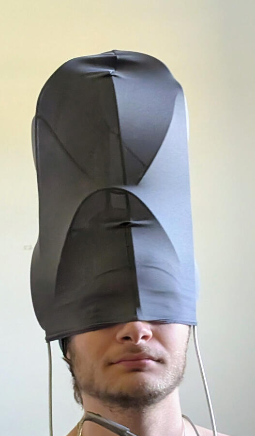 An in progress pic of my Prisoner cosplay